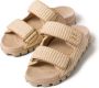 Miu touch-strap raffia sandals Neutrals - Thumbnail 4