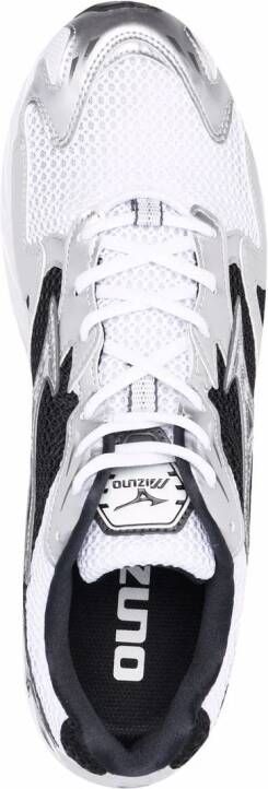 Mizuno panelled lace-up trainers White