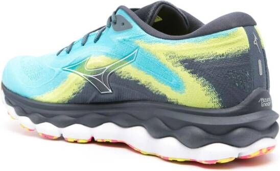 Mizuno Wave Sky 7 spray-paint effect sneakers Blue