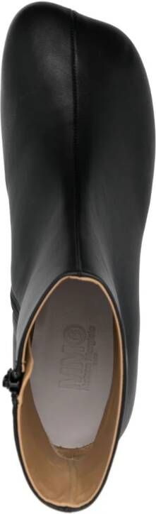 MM6 Maison Margiela 30mm leather ankle boots Black
