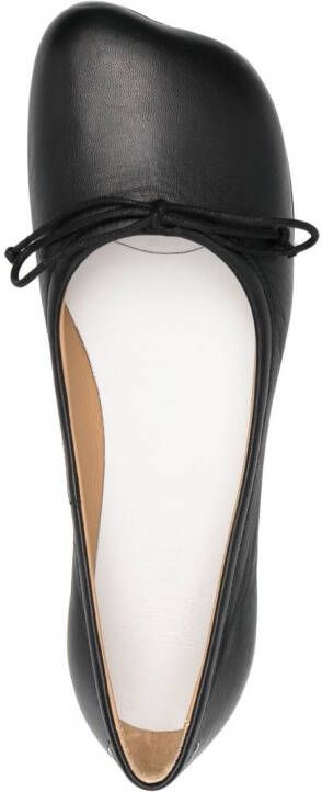 MM6 Maison Margiela Anatomic leather ballerina shoes Black