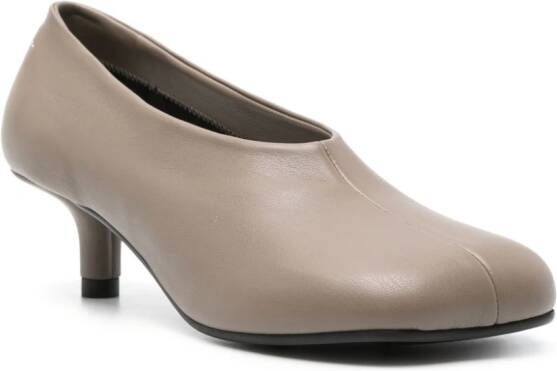 MM6 Maison Margiela 55mm asymmetric-toe pumps Brown