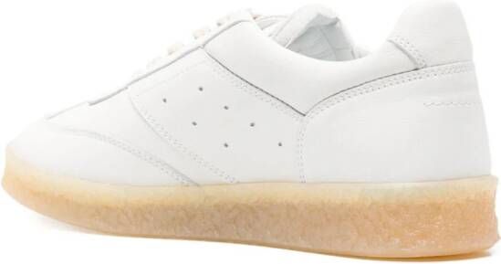 MM6 Maison Margiela 6 Court leather sneakers White