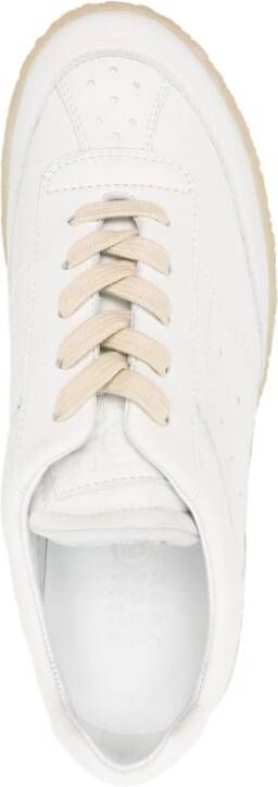 MM6 Maison Margiela 6 Court leather sneakers White