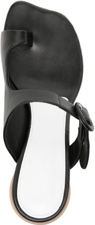 MM6 Maison Margiela 70mm leather mule sandals Black