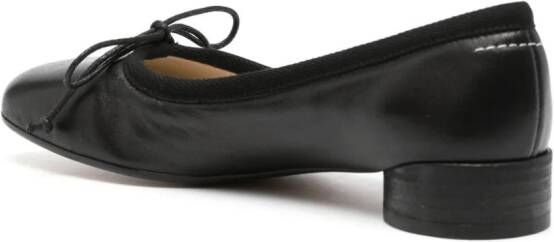 MM6 Maison Margiela Anatomic leather ballerina shoes Black