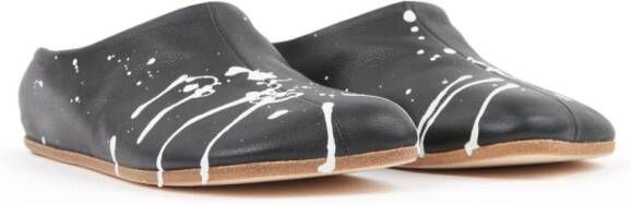 MM6 Maison Margiela Anatomic paint splatter-effect slippers Black