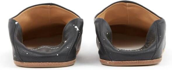 MM6 Maison Margiela Anatomic paint splatter-effect slippers Black