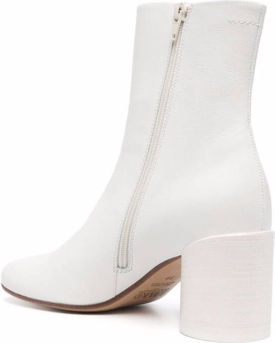 MM6 Maison Margiela Anatomic 70mm ankle boots White