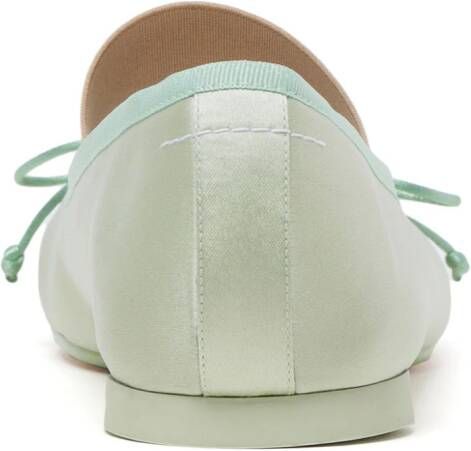 MM6 Maison Margiela Atomic satin ballerina shoes Green