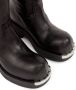 MM6 Maison Margiela Biker knee-high leather boots Black - Thumbnail 2