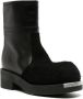 MM6 Maison Margiela Biker suede and leather ankle boots Black - Thumbnail 2