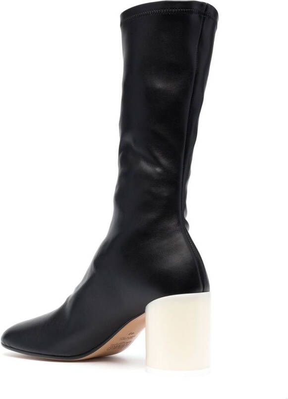 MM6 Maison Margiela Anatomic 70mm leather boots Black