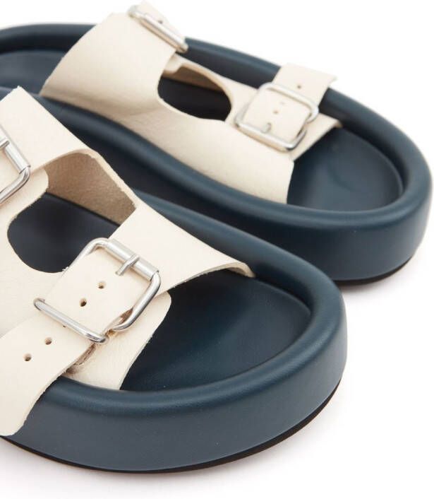 MM6 Maison Margiela padded leather sandals White