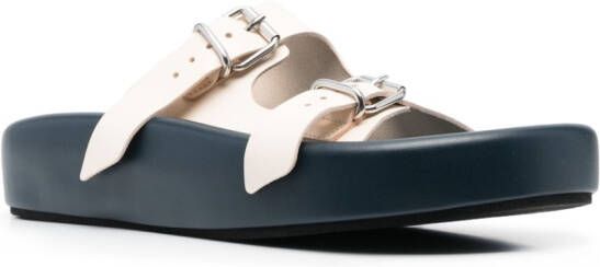 MM6 Maison Margiela padded leather sandals Blue