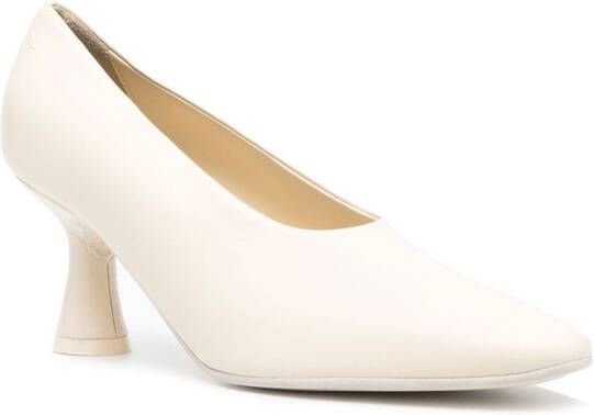 MM6 Maison Margiela calf-leather cone heels Neutrals