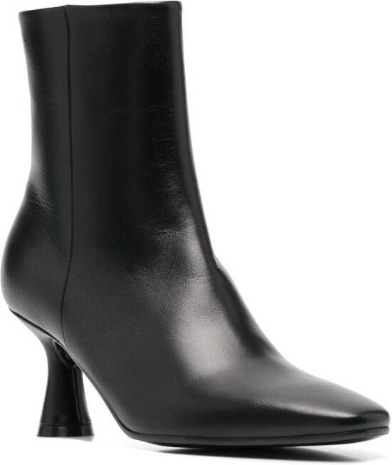 MM6 Maison Margiela contrasting-stitch detail 80mm ankle boots Black