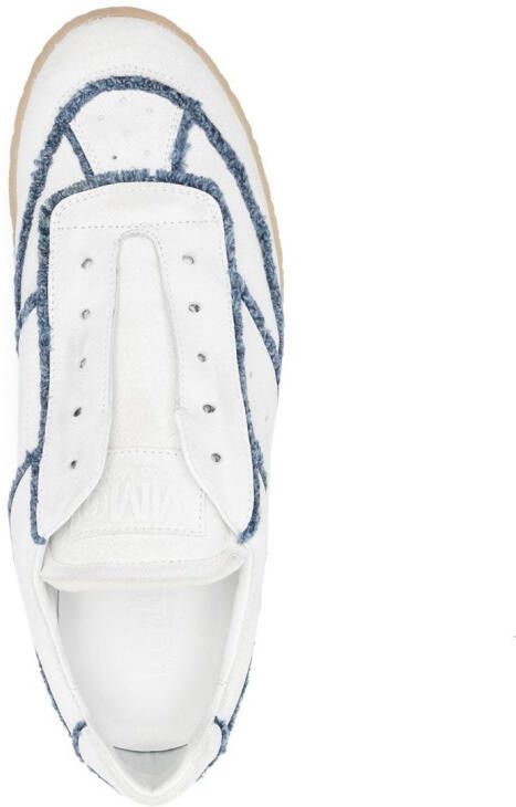 MM6 Maison Margiela denim trim low-top sneakers White