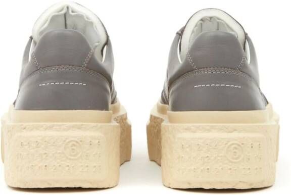 MM6 Maison Margiela Gambetta leather sneakers Grey