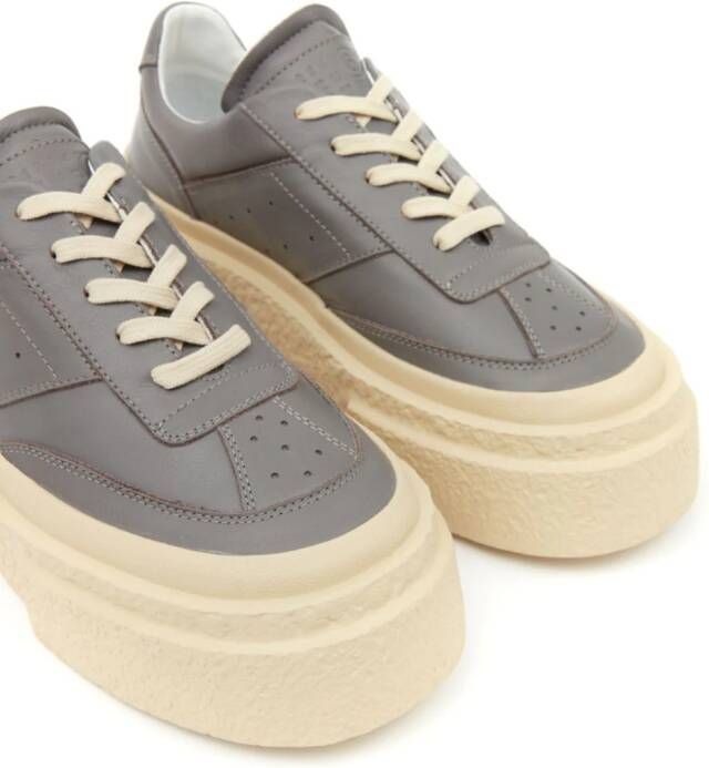 MM6 Maison Margiela Gambetta leather sneakers Grey