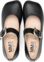 MM6 Maison Margiela Kids buckled leather ballerina shoes Black - Thumbnail 3