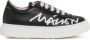 MM6 Maison Margiela Kids logo-print leather sneakers Black - Thumbnail 2