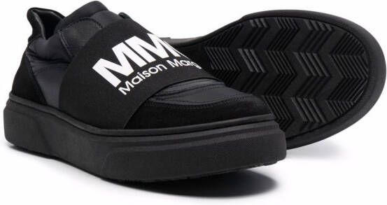 MM6 Maison Margiela Kids logo-print low top sneakers Black