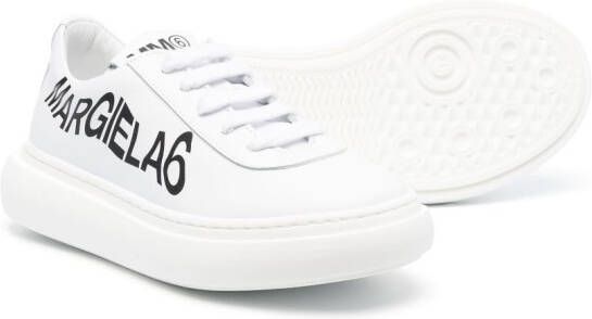 MM6 Maison Margiela Kids logo-print low-top sneakers White