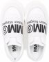 MM6 Maison Margiela Kids logo-print slip-on sneakers White - Thumbnail 3
