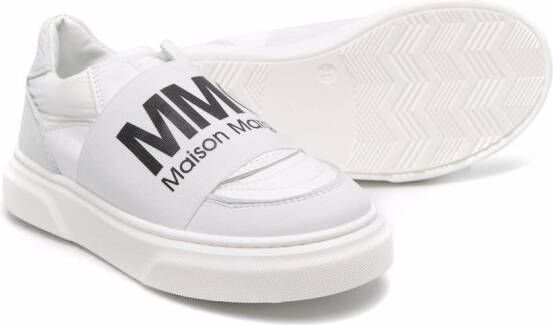 MM6 Maison Margiela Kids logo-print slip-on sneakers White
