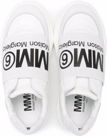 MM6 Maison Margiela Kids logo-print slip-on sneakers White