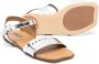 MM6 Maison Margiela Kids logo-strap metallic-finish sandals Silver - Thumbnail 2