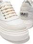 MM6 Maison Margiela Kids low-top leather sneakers White - Thumbnail 2