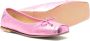 MM6 Maison Margiela Kids metallic-finish ballerina shoes Pink - Thumbnail 2