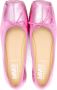 MM6 Maison Margiela Kids metallic-finish ballerina shoes Pink - Thumbnail 3