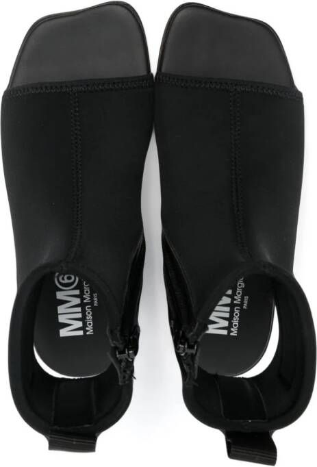 MM6 Maison Margiela Kids numbers-motif ankle-length sandals Black