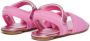 MM6 Maison Margiela Kids Numbers-motif leather sandals Pink - Thumbnail 3