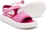MM6 Maison Margiela Kids numbers-print touch-strap sandals Pink - Thumbnail 2