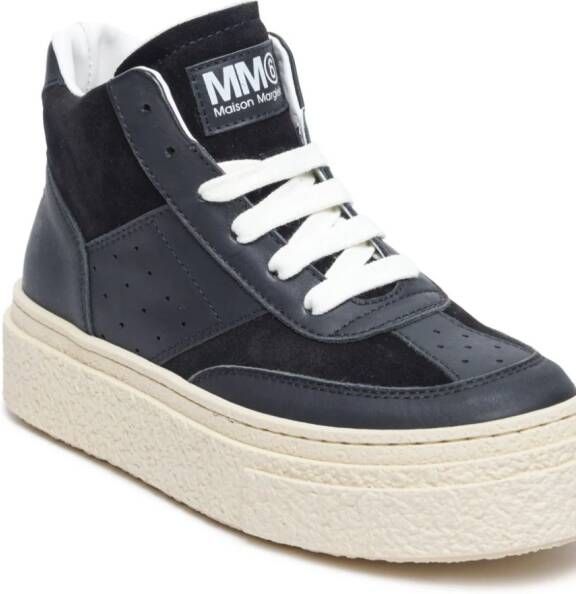 MM6 Maison Margiela Kids panelled high-top sneakers Blue
