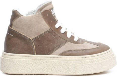 MM6 Maison Margiela Kids panelled high-top sneakers Brown