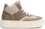 MM6 Maison Margiela Kids panelled high-top sneakers Brown - Thumbnail 2