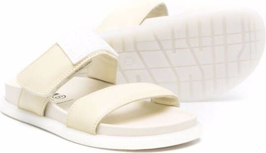 MM6 Maison Margiela Kids round-toe flat sandals Yellow