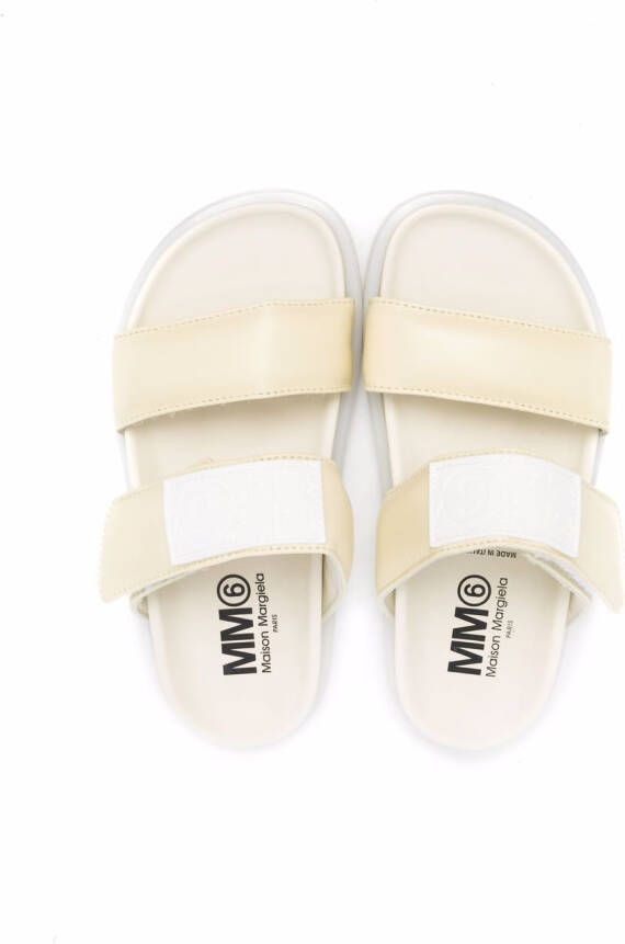 MM6 Maison Margiela Kids round-toe flat sandals Yellow