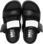 MM6 Maison Margiela Kids round-toe leather sandals Black - Thumbnail 3