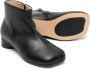 MM6 Maison Margiela Kids square-toe leather ankle boots Black - Thumbnail 2