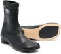 MM6 Maison Margiela Kids square-toe leather boots Black - Thumbnail 2