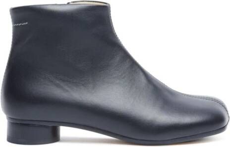 MM6 Maison Margiela Kids square-toe leather boots Black