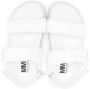 MM6 Maison Margiela Kids touch-strap flat sandals White - Thumbnail 3