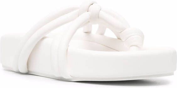 MM6 Maison Margiela knot-detailed platform sandals White