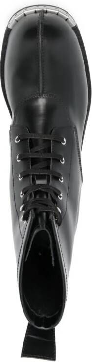 MM6 Maison Margiela lace-up ankle boots Black